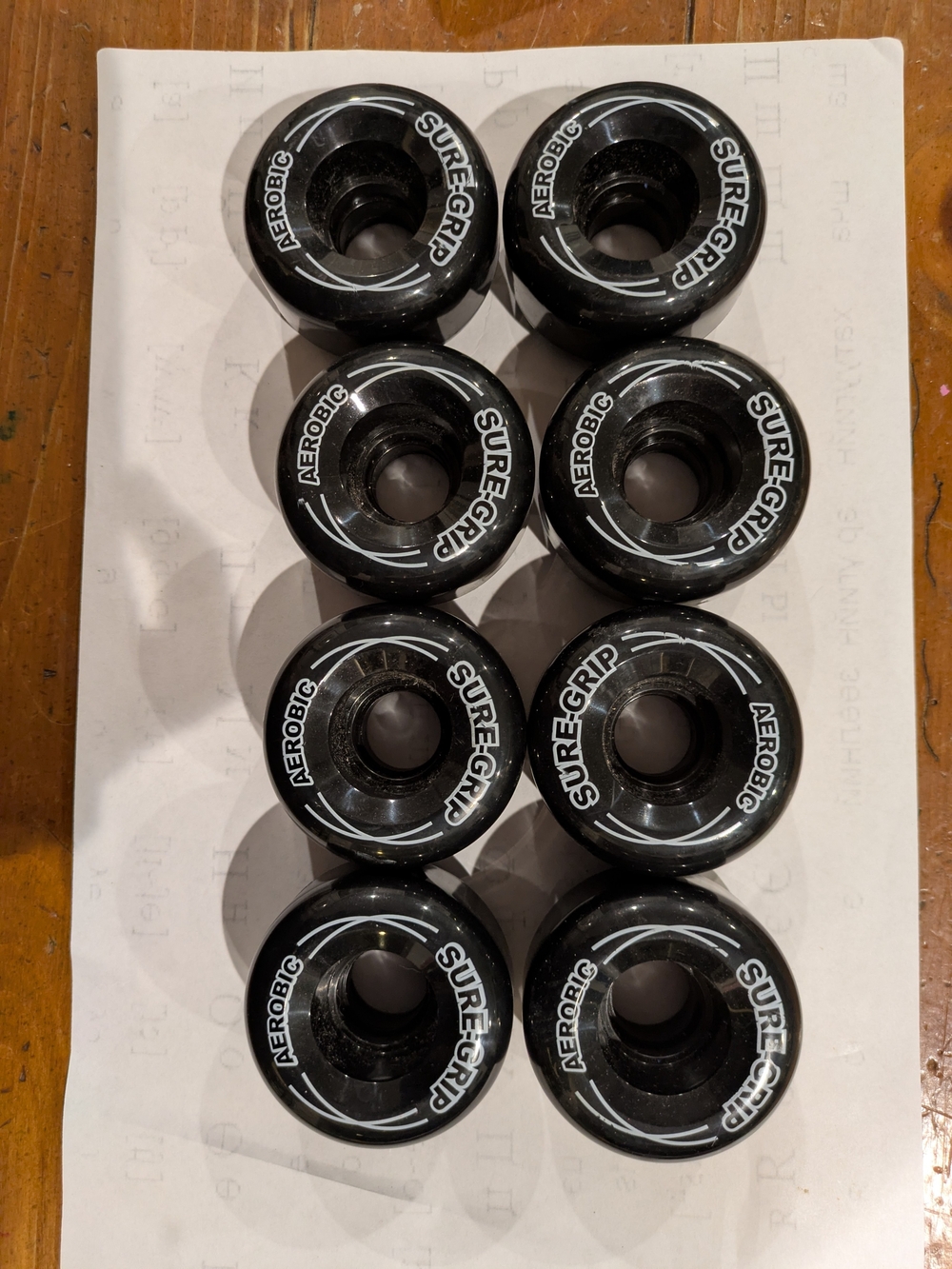 Black Sure Grip Aerobic Wheels - Set of 8